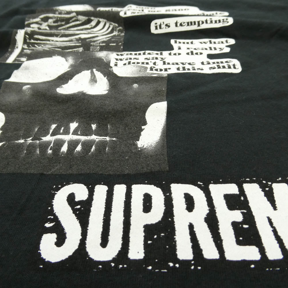 Supreme シュプリーム 25SS Anatomy Tee アナトミー フロント ロゴ プリント クルーネック 半袖 Tシャツ ブラック系 L【中古】