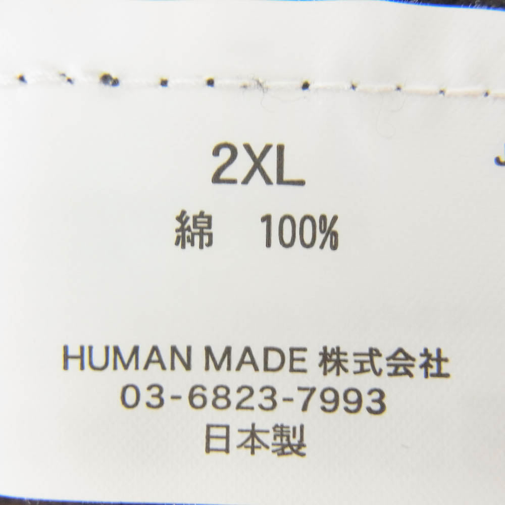 HUMAN MADE ヒューマンメイド 25AW HM30TE009 GRAPHIC T-SHIRT カモ グラフィック ロゴ プリント コットンスラブ生地 半袖 Tシャツ ブラック系 2XL【中古】