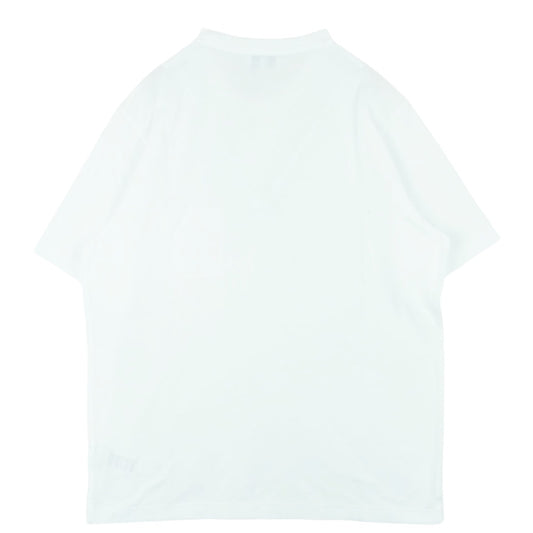 HERMES エルメス イタリア製 Hロゴ刺繍 コットン クルーネック カットソー 半袖 ポケット Tシャツ ホワイト系 XXL【極上美品】【中古】