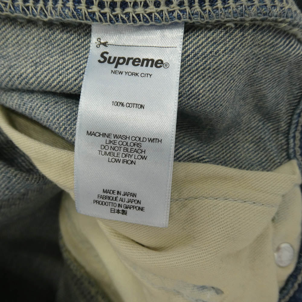 Supreme シュプリーム 26SS Worn Double Knee Painter Pant ウォーン ダブル ニー ペインター パンツ インディゴブルー ブルー系 32【美品】【中古】