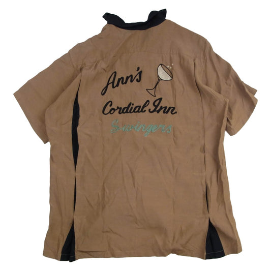 STYLE EYES スタイルアイズ SE39262 RAYON BOWLING SHIRT ANN'S CORDIAL INN ボウリング ボーリング 半袖 シャツ ブラウン系 S【中古】