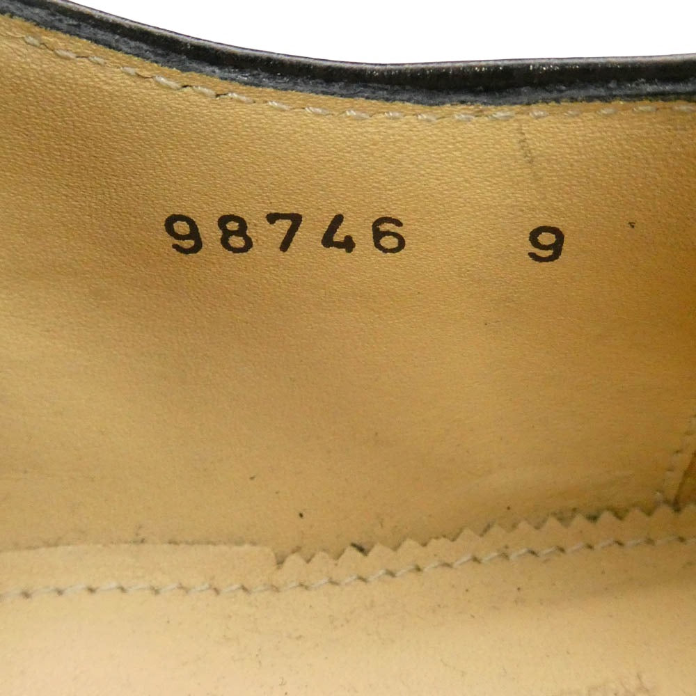 JALAN SRIWIJAYA ジャランスリウァヤ 98746 Fortuna Shoes フォルトゥナ ストレートチップ セミブローグ メダリオン サイドエラスティック レザー シューズ ブラック系 UK9【極上美品】【中古】