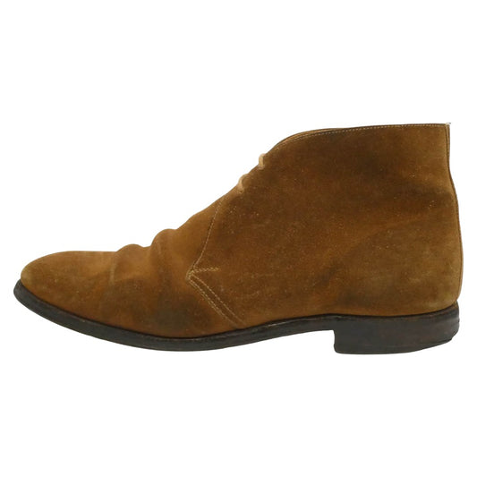 CROCKETT&JONES クロケットアンドジョーンズ CHERTSEY チャートシー スエード チャッカブーツ シューズ ブラウン系 UK8【中古】