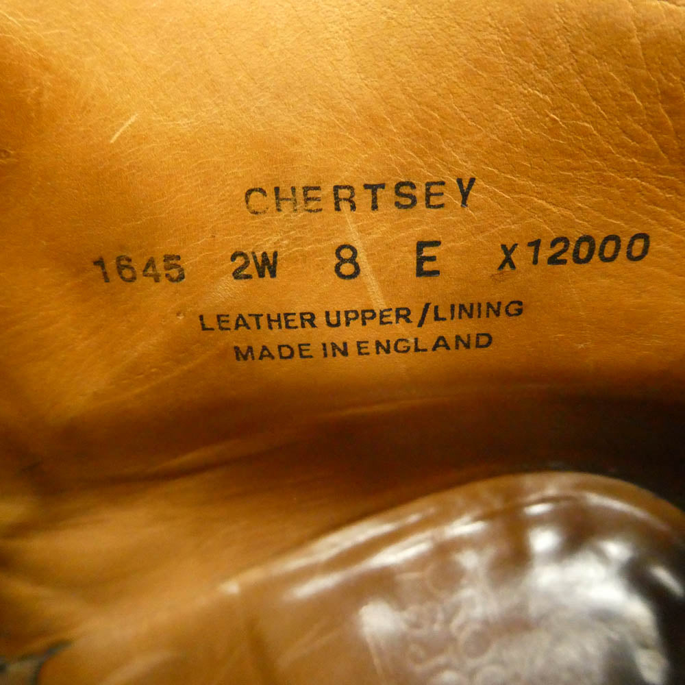 CROCKETT&JONES クロケットアンドジョーンズ CHERTSEY チャートシー スエード チャッカブーツ シューズ ブラウン系 UK8【中古】