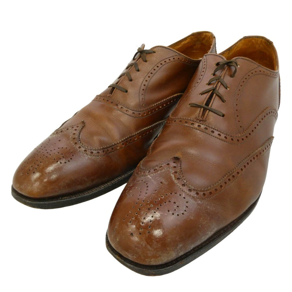FOSTER&SON フォスターアンドサン フルブローグ 内羽根 レースアップ ウイングチップ レザーシューズ ブラウン系【中古】 FOSTER&SON フォスターアンドサン フルブローグ 内羽根 レースアップ