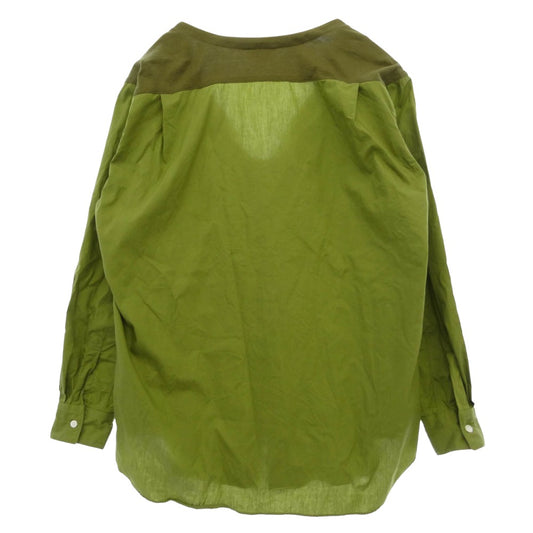 COMME des GARCONS HOMME PLUS コムデギャルソンオムプリュス 25AW PP-B021 コットン 長袖 シャツ グリーン系 S【中古】