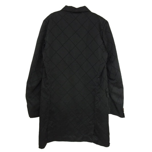 COMME des GARCONS HOMME PLUS コムデギャルソンオムプリュス 20SS PE-J040 エステルサテン 製品染め スカラップ ジャケット ブラック系 S【中古】