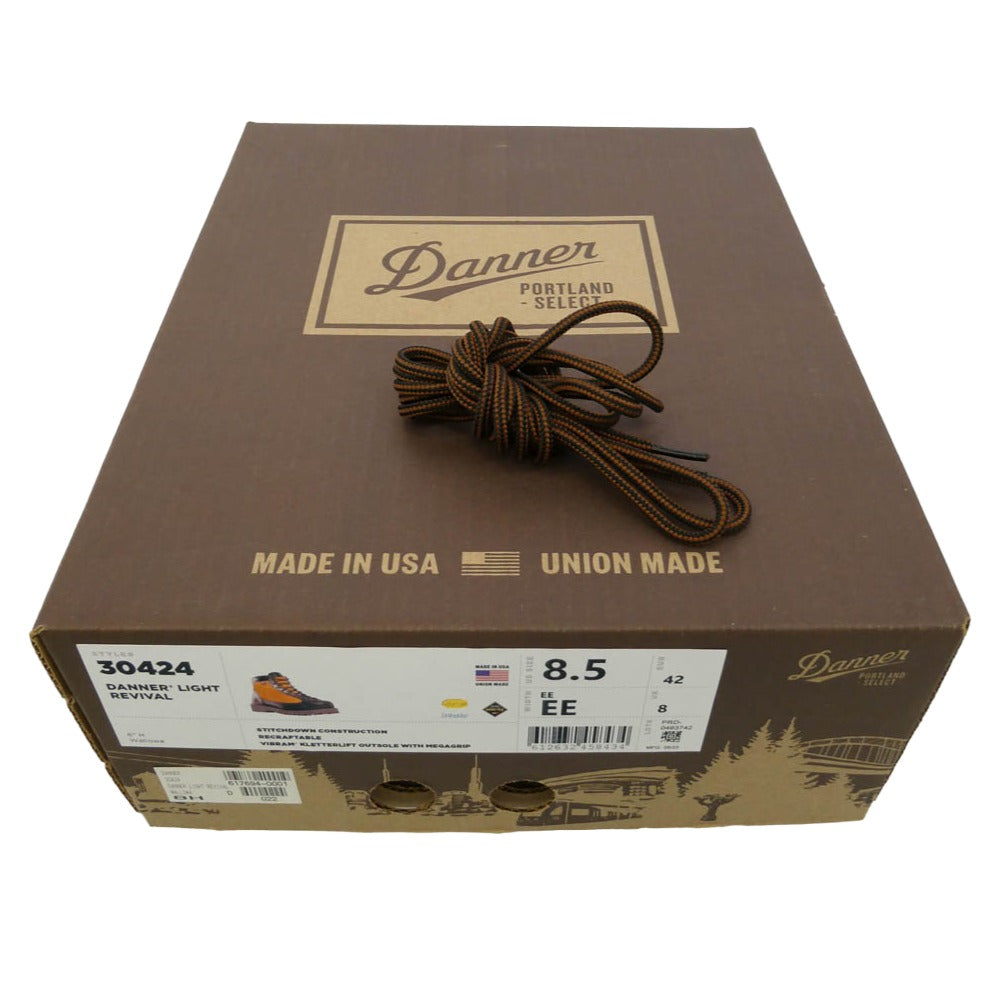 Danner ダナー 30424 USA製 DANNER LIGHT REVIVAL ダナーライト リバイバル ブーツ USA ブラック系 ライトブラウン系 US8.5EE【美品】【中古】