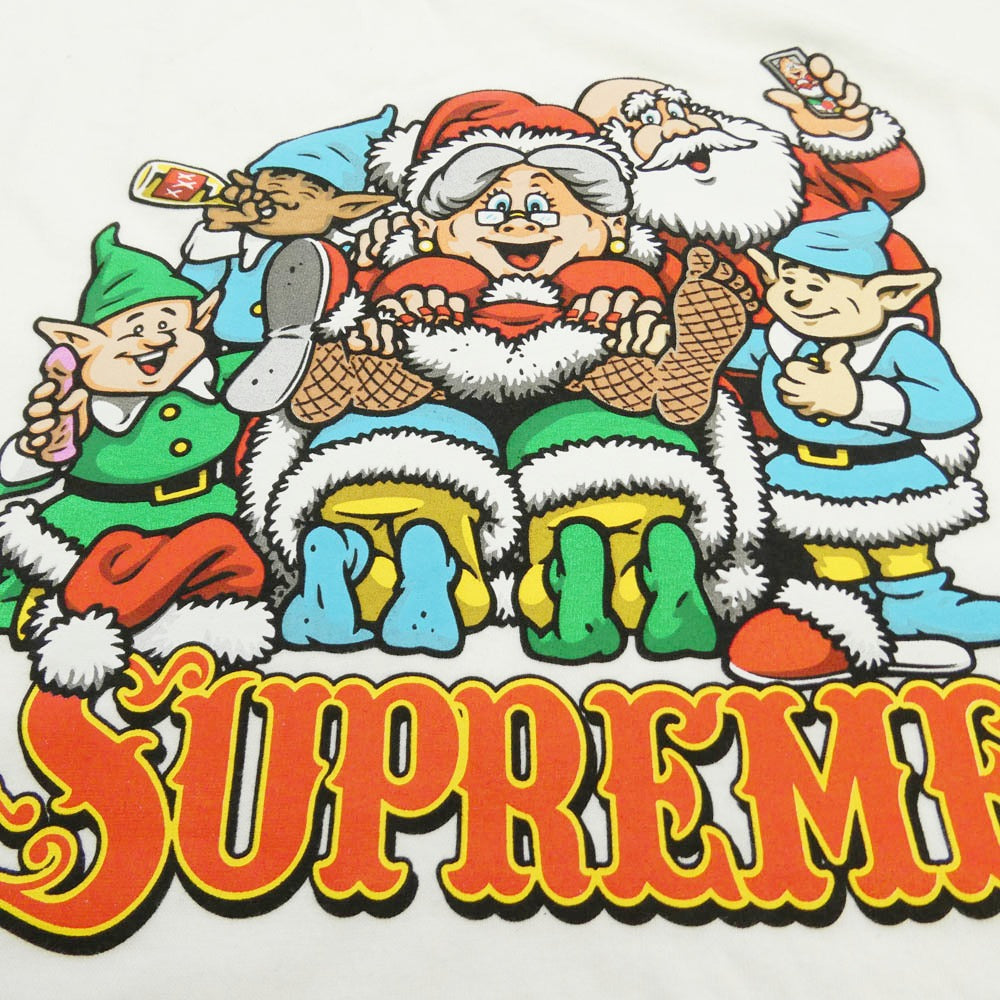 Supreme シュプリーム 25AW Naughty Tee ノーティー クルーネック 半袖 Tシャツ ホワイト系 L【中古】