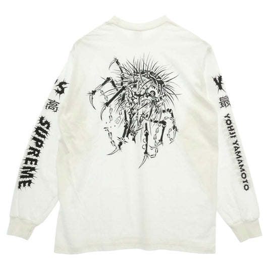 Supreme シュプリーム Y's Yohji Yamamoto ワイズ ヨウジヤマモト 25AW x Y's by Yohji Yamamoto ワイズバイヨウジヤマモト L/S Tee ロングスリーブ 長袖 シャツ カットソー ホワイト系 L【中古】