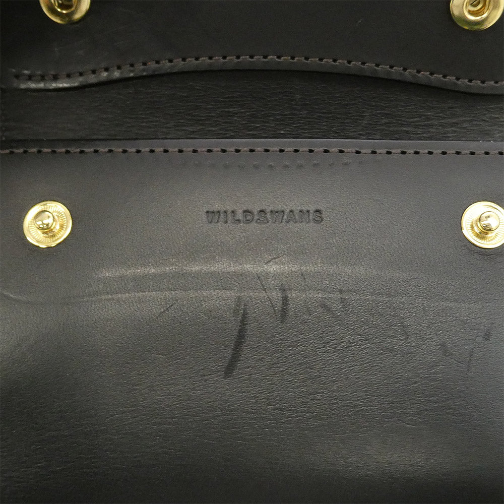 WILDSWANS ワイルドスワンズ BYRNE バーン 三つ折り財布 レザー ウォレット ブラック系【中古】