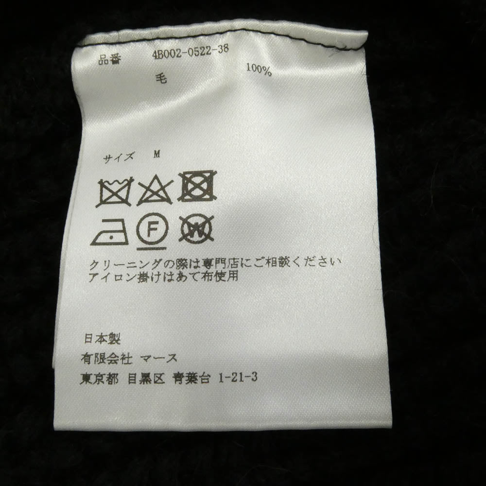 JOHN LAWRENCE SULLIVAN ジョンローレンスサリバン 22AW 4B002-0522-38 Fireman Knit Cardigan ファイヤーマン ハイネック ジップ ニット カーディガン ブラック系 M【中古】