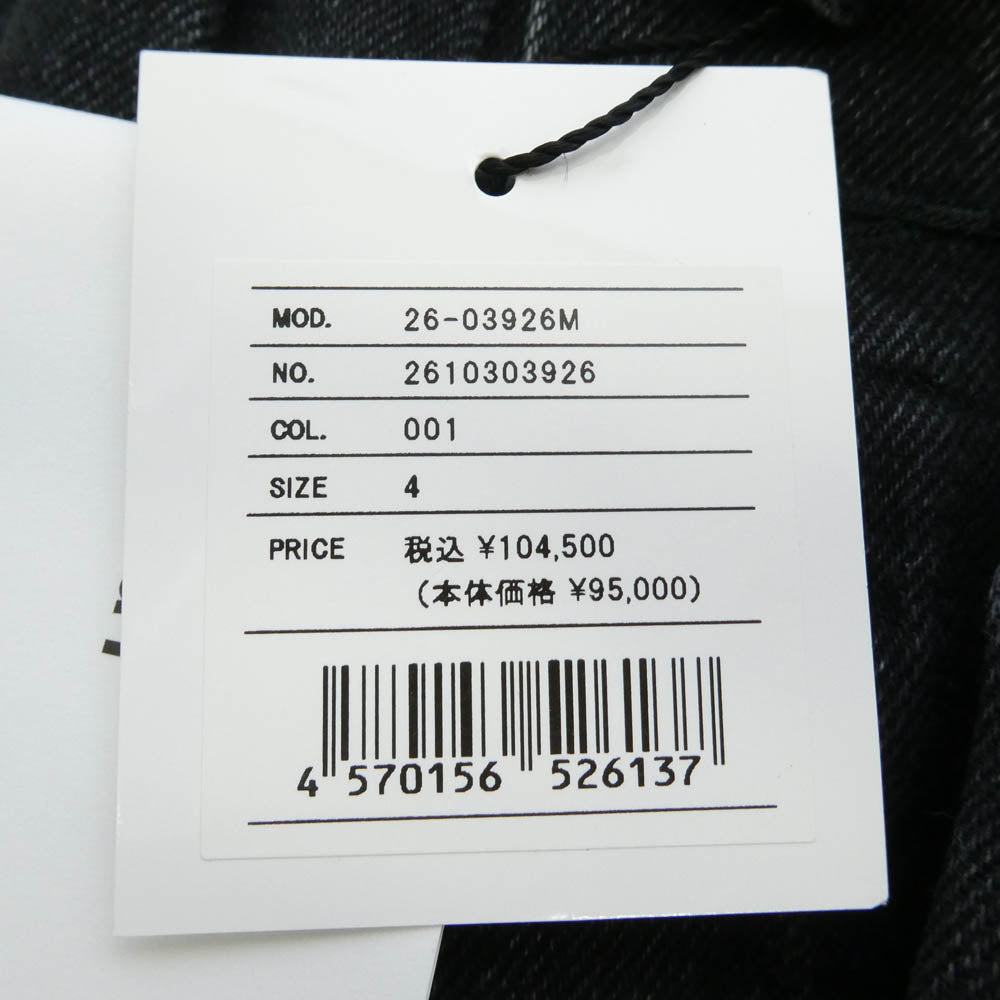 Sacai サカイ 26SS 26-03926M Denim Jacket デニム ジャケット ブラック系 4【極上美品】【中古】