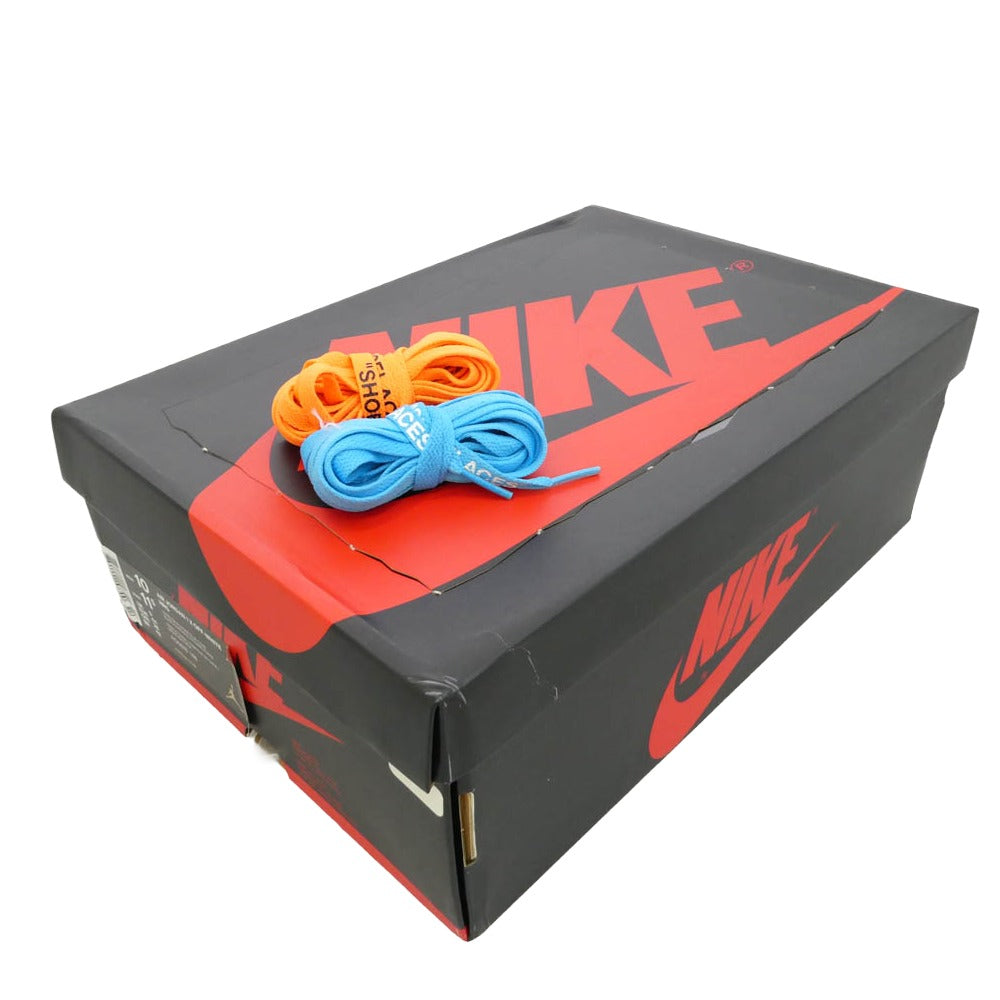NIKE ナイキ OFF-WHITE オフホワイト AQ0818-148 【フェイクバスターズ鑑定済】× Off-White オフホワイト Air Jordan 1 AJ1 High UNC White Dark Powder Blue エアジョーダン1 ハイ ハイカット スニーカー オフホワイト系 ライトブルー系 28cm【新古品】【未使用】【中古】