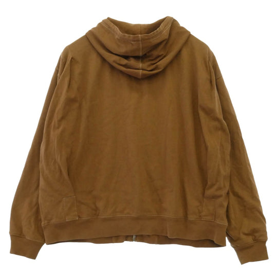 ウィリーチャバリア WISM HEAVY BUFFALO ZIP HOODIE ヘビー バッファロー ダブルフェイス ジップアップ フーディー パーカー ブラウン系 L【中古】