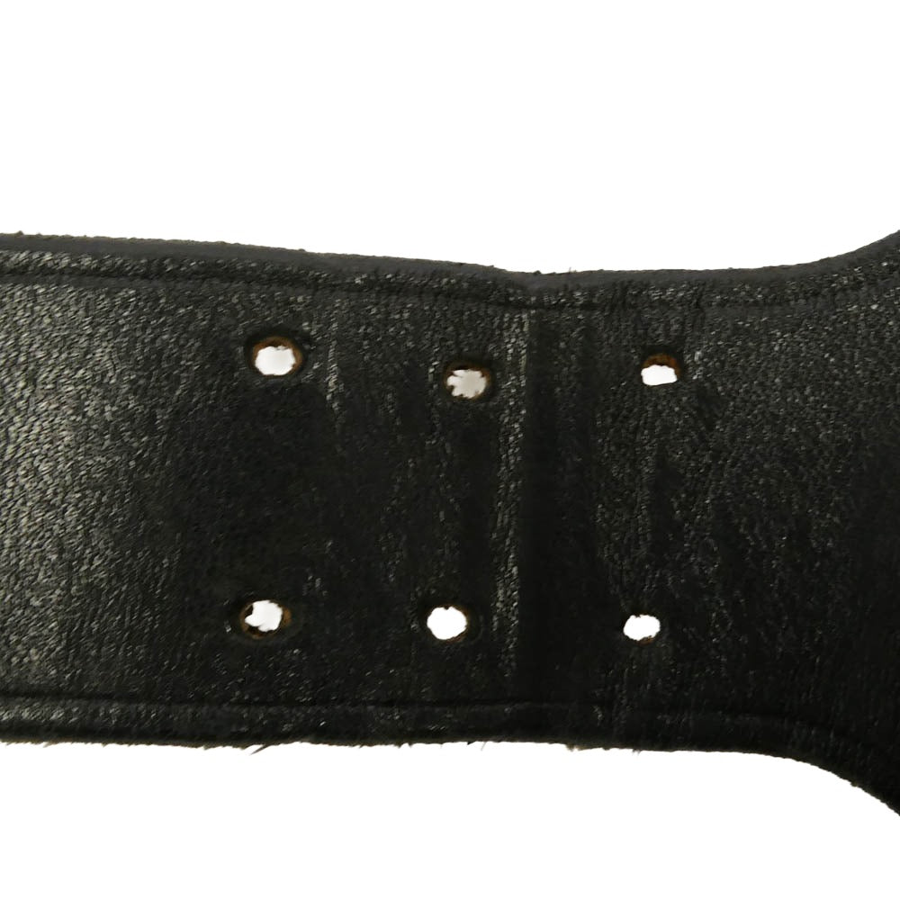 STOPLIGHT ストップライト Sunrise Studs Boots Leather Bracelet サンダーメタル付き サンライズスタッズ ブーツレザー ブレスレット 黒×金 ブラック系 ゴールド系【中古】