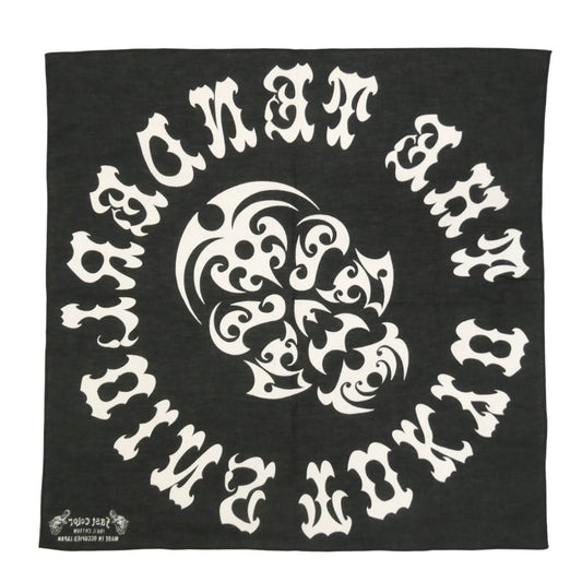 TENDERLOIN テンダーロイン 20SS BANDANA SKULL ボルネオスカル 大判 バンダナ ブラック系【美品】【中古】