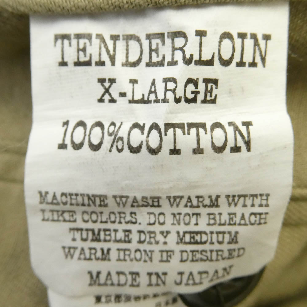 TENDERLOIN テンダーロイン 14SS T-BAMBOO JKT 刺繍 タイガーカモ柄 バンブー ジップ ジャケット グリーン系 L【中古】