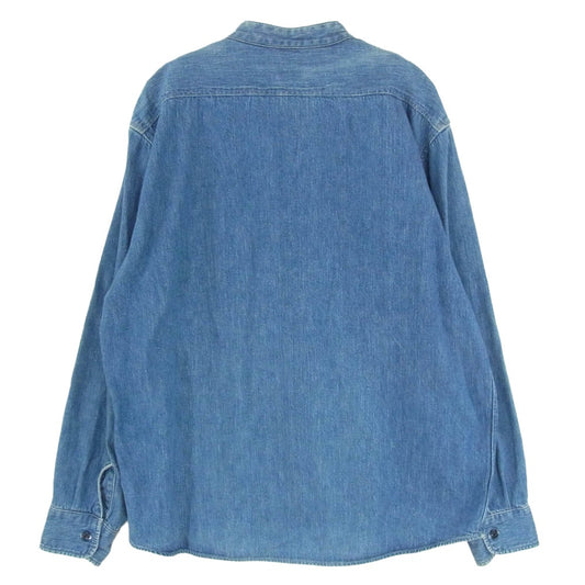 TENDERLOIN テンダーロイン 15AW T-DENIM STAND SHT スタンドカラー デニム 長袖 シャツ インディゴブルー系 L【中古】