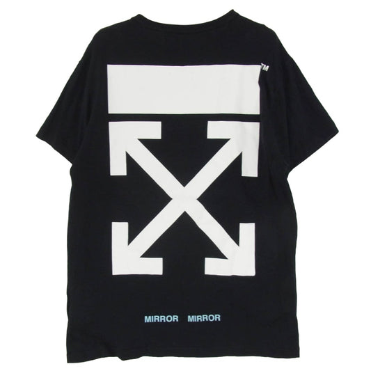 OFF-WHITE オフホワイト Caravaggio カラヴァッジョ クロスドアロー 半袖 Tシャツ カットソー ブラック系 S【中古】