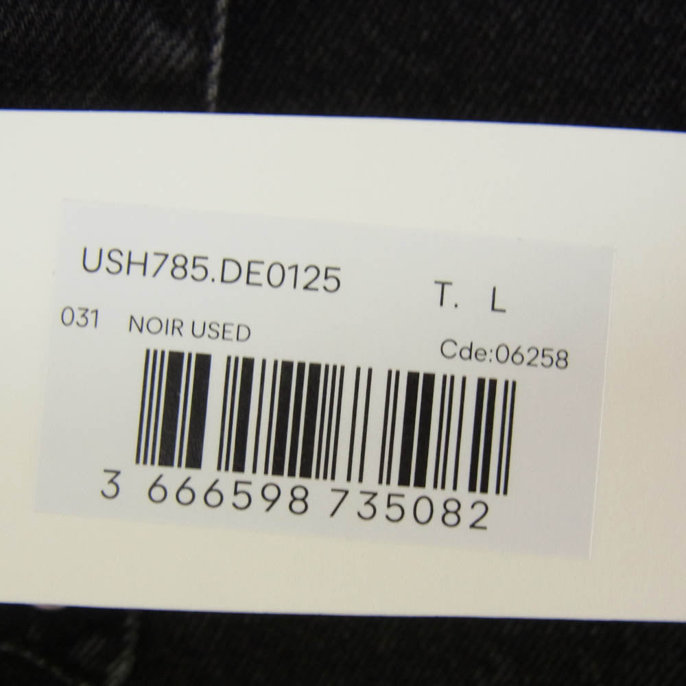 AMI PARIS アミパリス 26SS USH785 DE0125 de Coeur ブラックライトデニム ボタンダウン シャツ ジャケット ブラック系 L【極上美品】【中古】