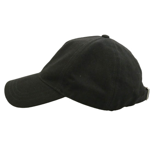 SAINT LAURENT サンローラン 864608 3YT51 Logo Hat ロゴステッチ ベースボール キャップ 帽子 ブラック系 59【中古】