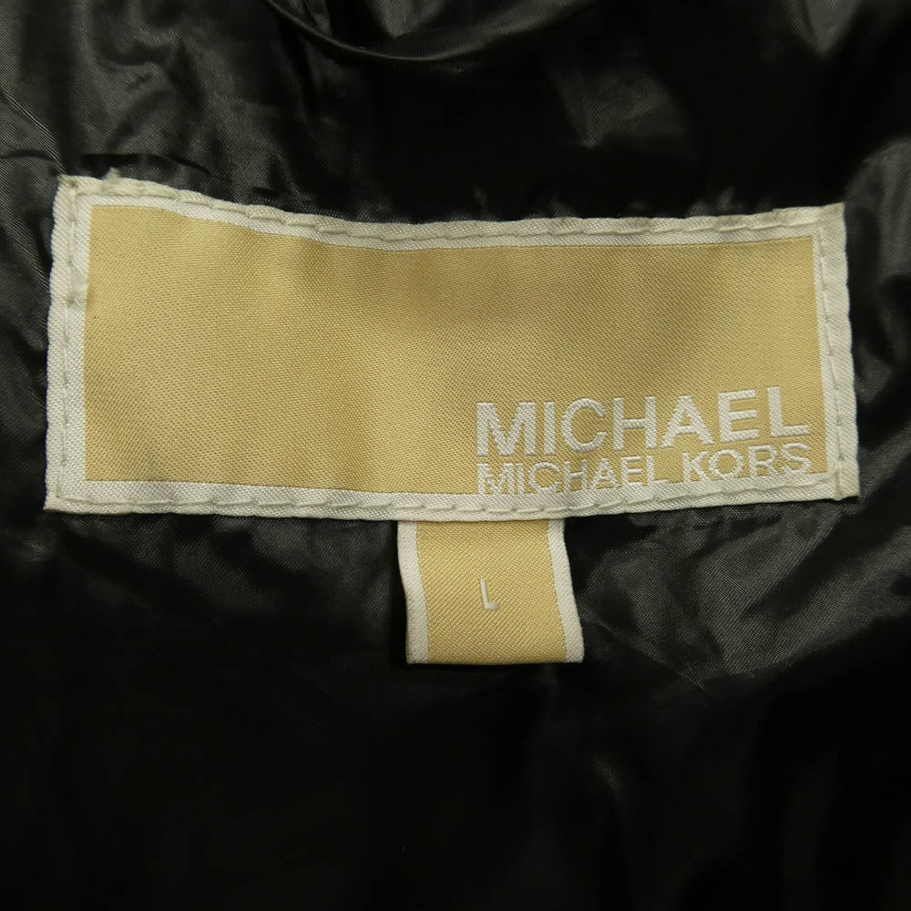 Michael Kors マイケルコース MK ロゴ 中綿 ジャケット ブルゾン ブラック系 L【中古】