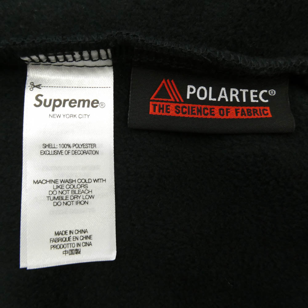 Supreme シュプリーム 22AW Polartec Mock Neck Pullover ポーラテック フリース ハイネック プルオーバー トレーナー ブラック ブラック系 XL【極上美品】【中古】