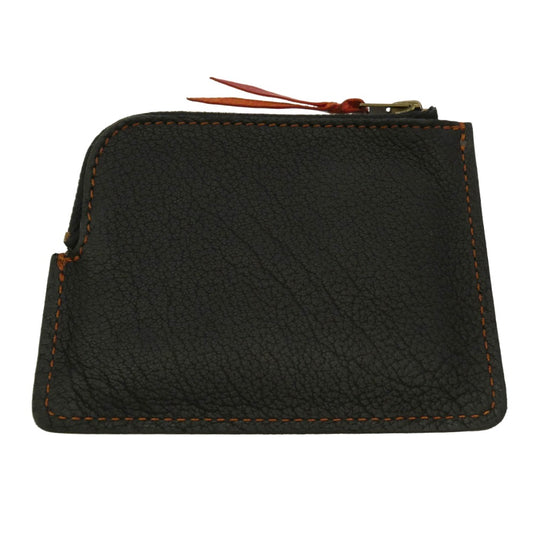 LARRY SMITH ラリースミス LT-0043 DEER SKIN MULTI WALLET L-ZIP ディアスキンレザー マルチジップ ウォレット 財布 ブラック系【美品】【中古】