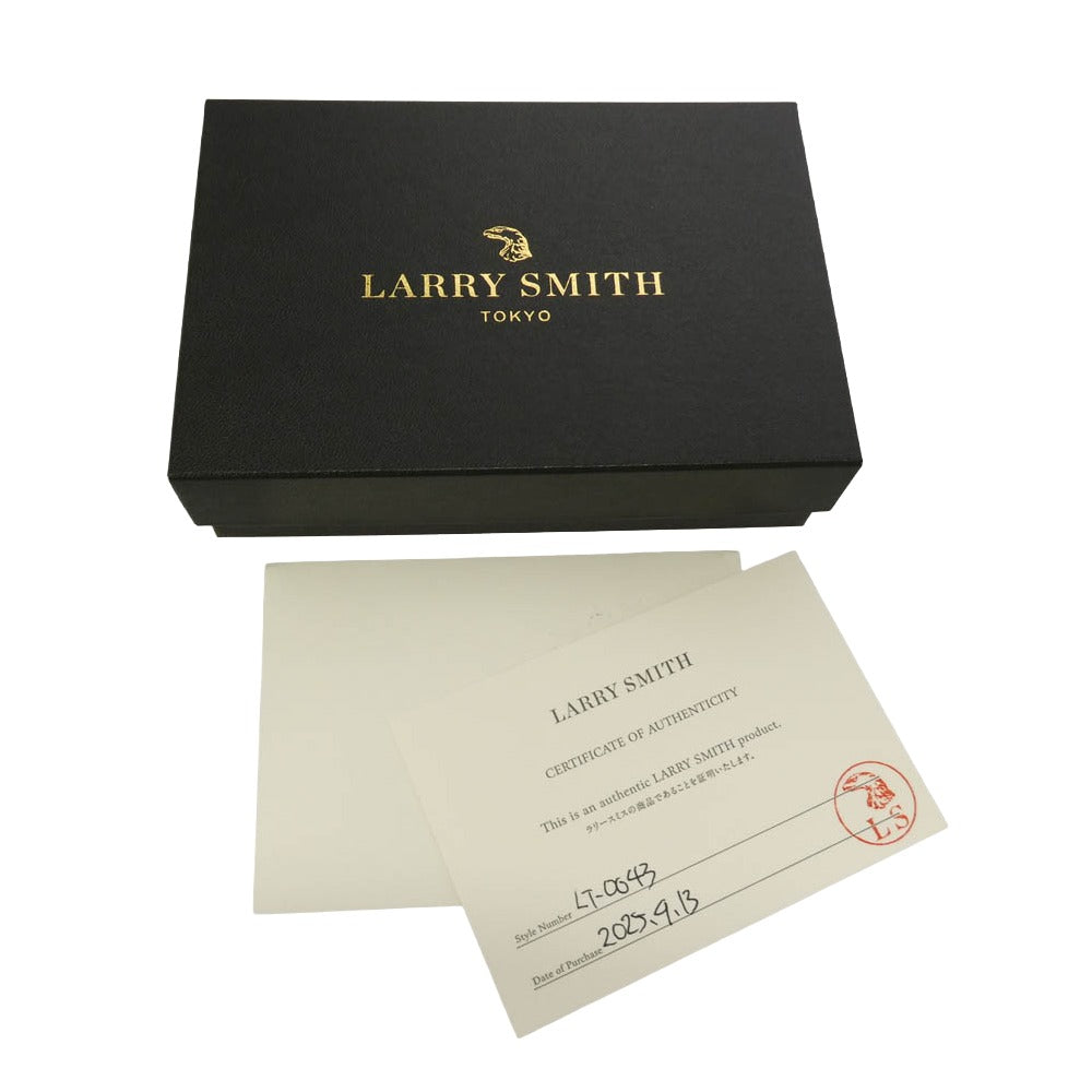 LARRY SMITH ラリースミス LT-0043 DEER SKIN MULTI WALLET L-ZIP ディアスキンレザー マルチジップ ウォレット 財布 ブラック系【美品】【中古】