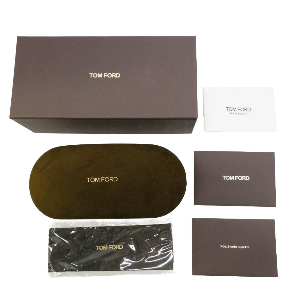 TOM FORD トムフォード TF5924-D-B 日本企画 クラウンパントシェイプ ブルーライトカットレンズ メガネ フレーム:ブラック系 51□22 145【極上美品】【中古】