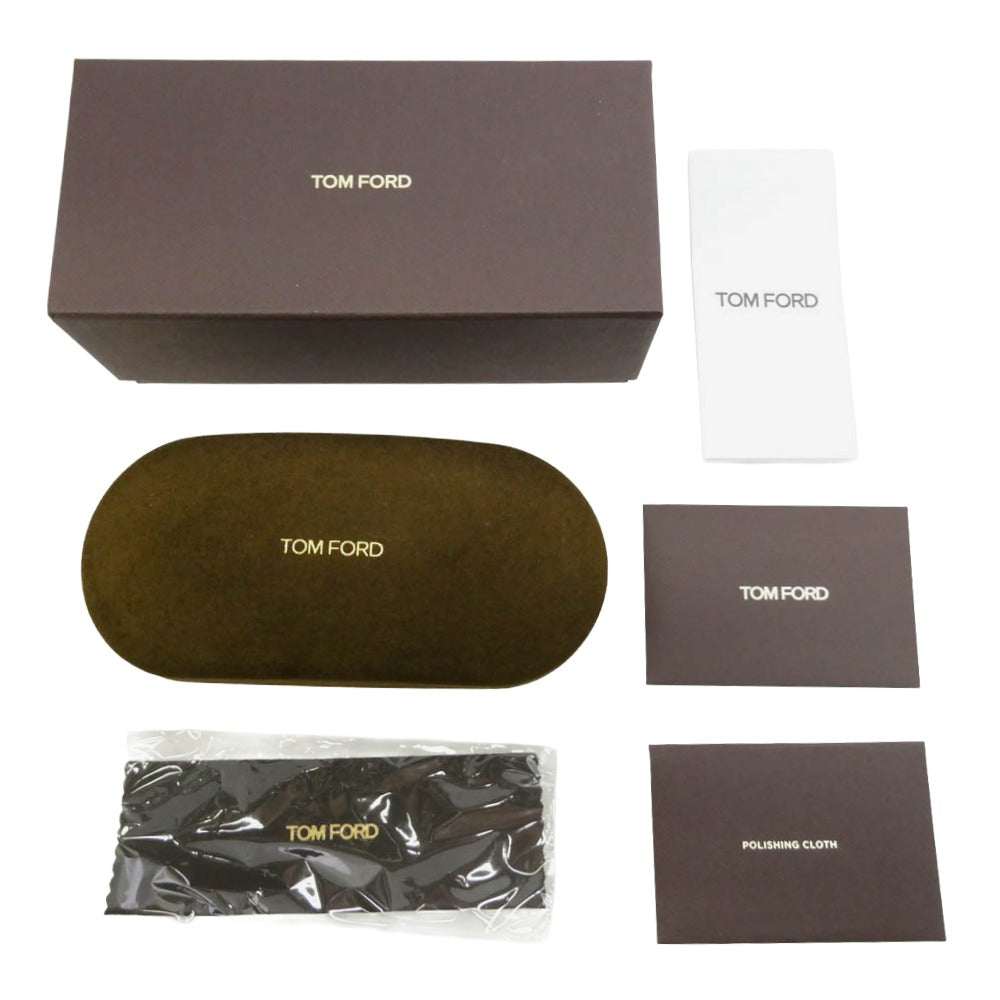TOM FORD トムフォード TF1122-D 日本企画モデル ウェリントンシェイプ カラー レンズ サングラス ブラック系 52□20 145【美品】【中古】
