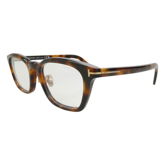 TOM FORD トムフォード TF6073-D-B 日本企画 スクエアシェイプ クリングスパッド アイウェア メガネ ブラウン系 52□19 145【美品】【中古】