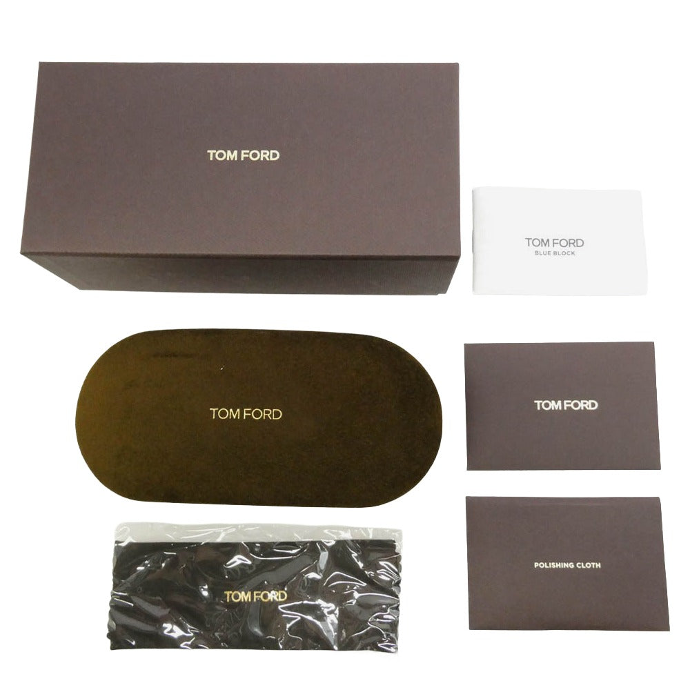 TOM FORD トムフォード FT6032-F-B アジアンフィット ウェリントン ブルーライトカット メガネ ブラック系 52□19 145【極上美品】【中古】