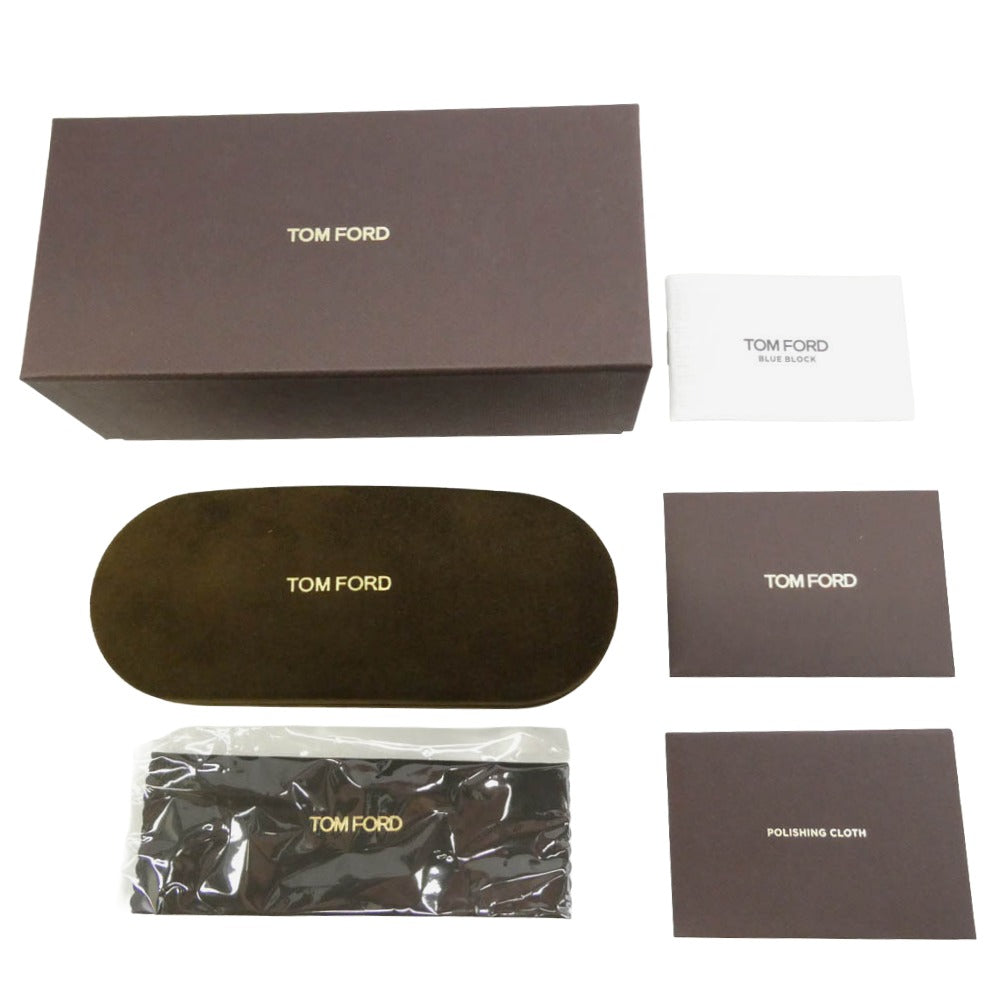 TOM FORD トムフォード TF6000-K-B アジア企画 ボスリントン ボストン ブルーライトカットレンズ アイウェア メガネ ブラック系 49□22 145【美品】【中古】