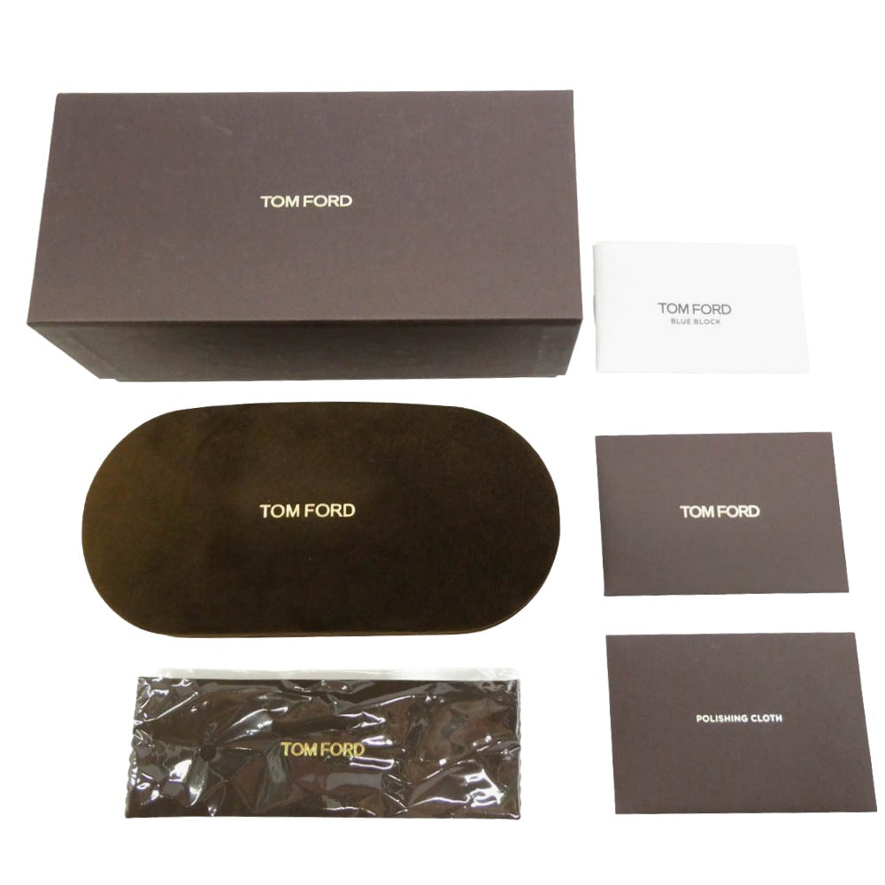 TOM FORD トムフォード TF6071-D-B 日本企画モデル ブルーライトカット ウェリントン シェイプ カラー レンズ サングラス クリア系 54□16 145【極上美品】【中古】