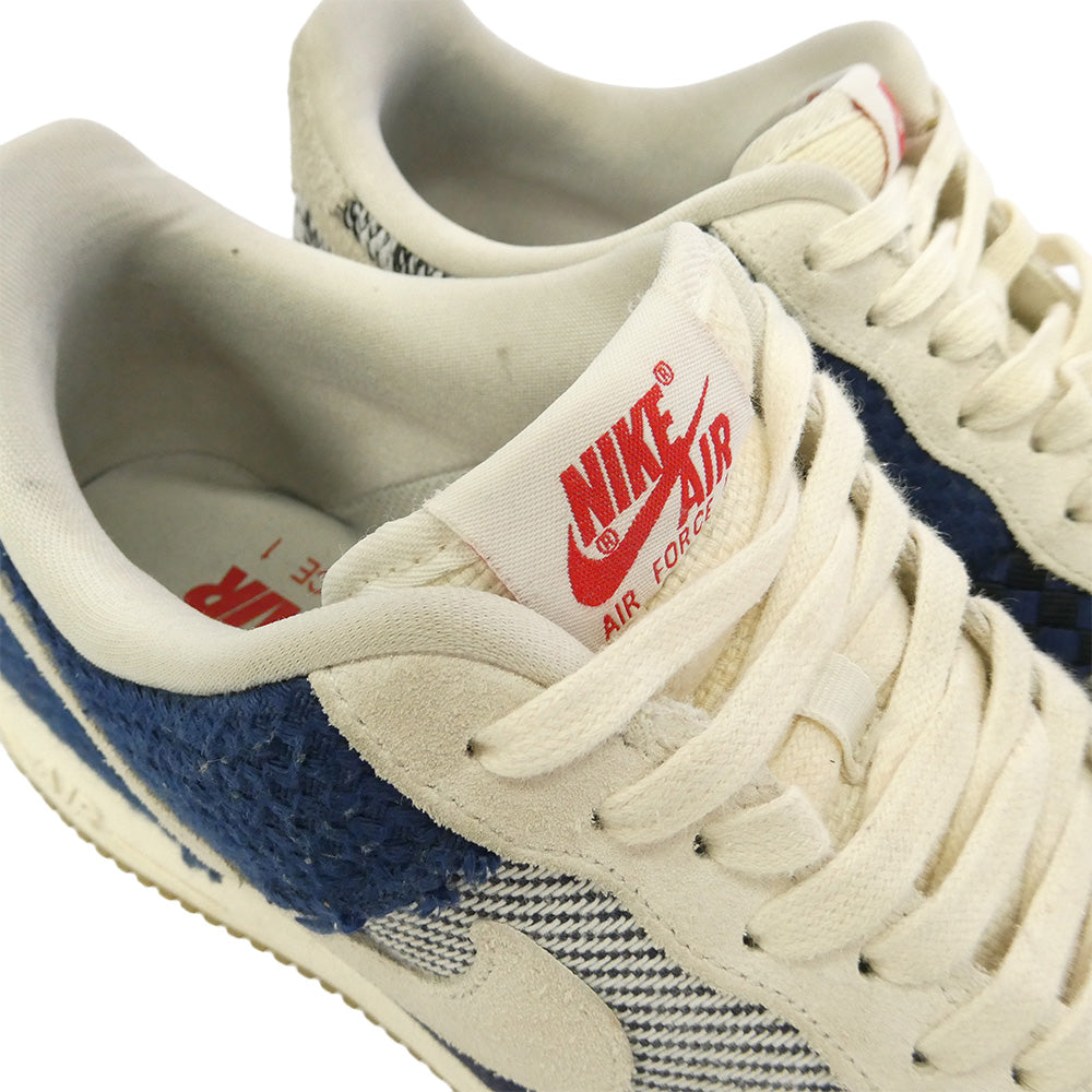 NIKE ナイキ DD5401-492 Women's Air Force 1 Sashiko ウィメンズ エアフォース1 刺し子 ローカット スニーカー ホワイト系 ネイビー系 27cm【中古】