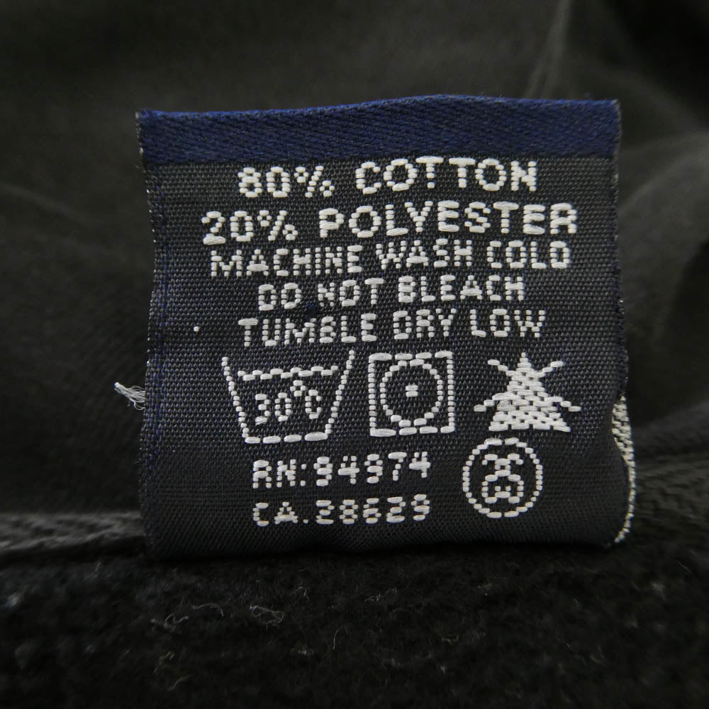 STUSSY ステューシー 80 ナンバリング バックアーチロゴ ジップアップ フーディー パーカー ブラック系 M【中古】