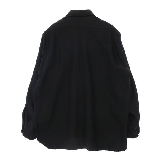 COMOLI コモリ 22AW W03-02013 ウール モール スキン ワーク 長袖 シャツ ネイビー系 1【新古品】【未使用】【中古】