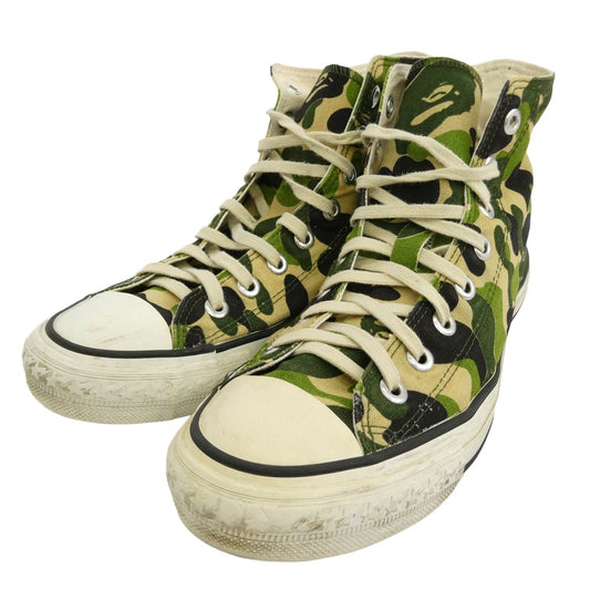 A BATHING APE アベイシングエイプ ABC Camo STA HI M2 迷彩柄 カモフラージュ ハイカット スニーカー マルチカラー系 26cm【中古】