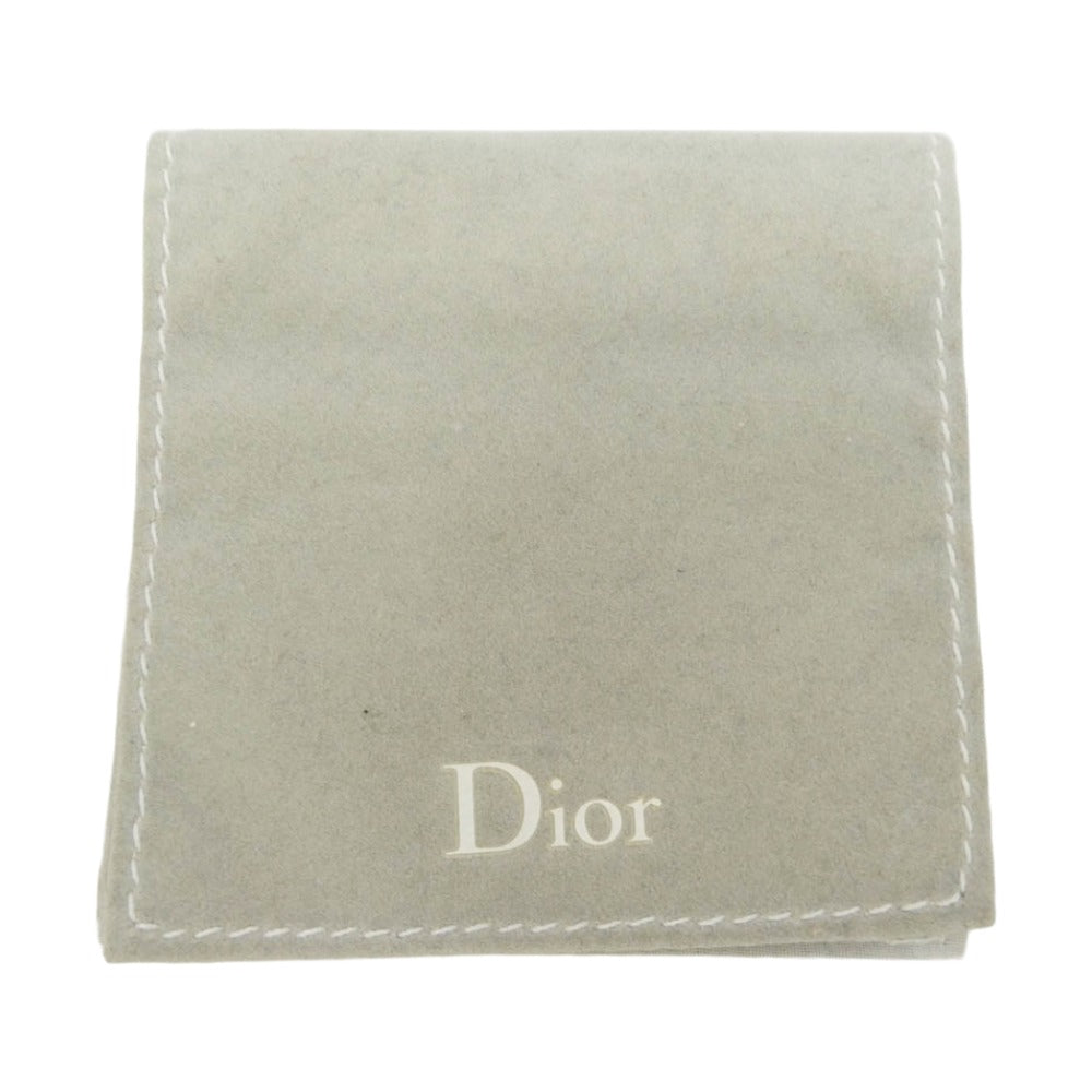 Dior ディオール D ロゴ アルファベット ラインストーン ネックレス ゴールド系【中古】