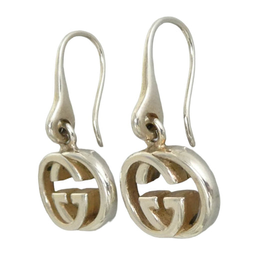 GUCCI グッチ インターロッキングG フック ピアス シルバー系【中古】