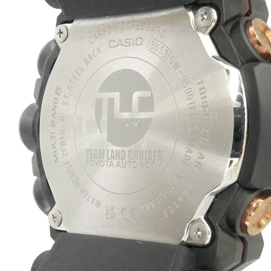 CASIO G-SHOCK カシオ ジーショック GW-9500TLC-1JR × TEAM LAND CRUISER TOYOTA AUTO BODY トヨタ チーム ランドクルーザー MUDMAN デジタル 電波ソーラー 腕時計 ウォッチ ブラック系 ブラウン系【中古】