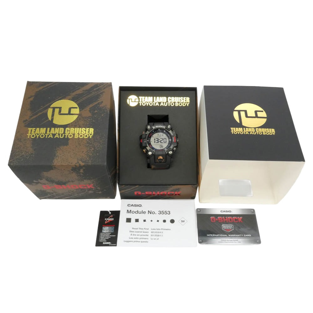 CASIO G-SHOCK カシオ ジーショック GW-9500TLC-1JR × TEAM LAND CRUISER TOYOTA AUTO BODY トヨタ チーム ランドクルーザー MUDMAN デジタル 電波ソーラー 腕時計 ウォッチ ブラック系 ブラウン系【中古】