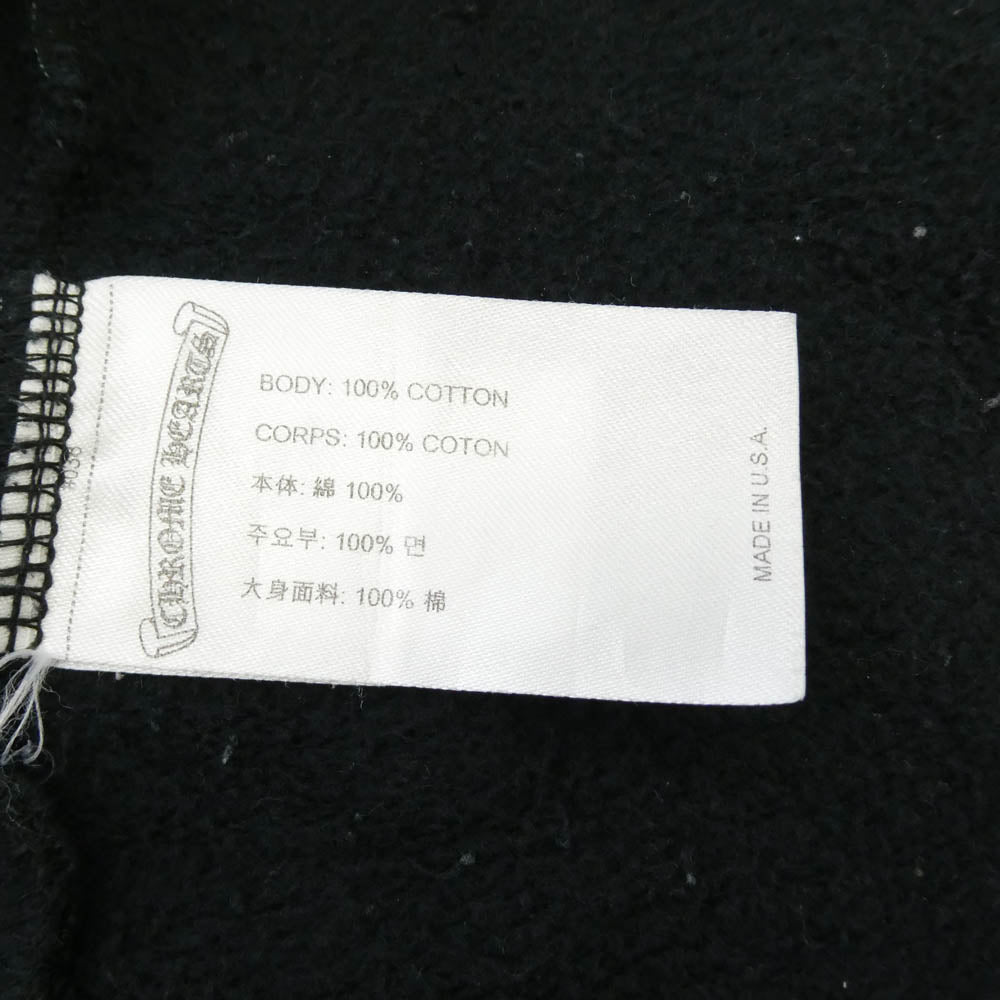 CHROME HEARTS クロムハーツ(原本無) STENCIL HOODIE ステンシル プリント フーディ スウェット パーカー ブラック L ブラック系 L【中古】