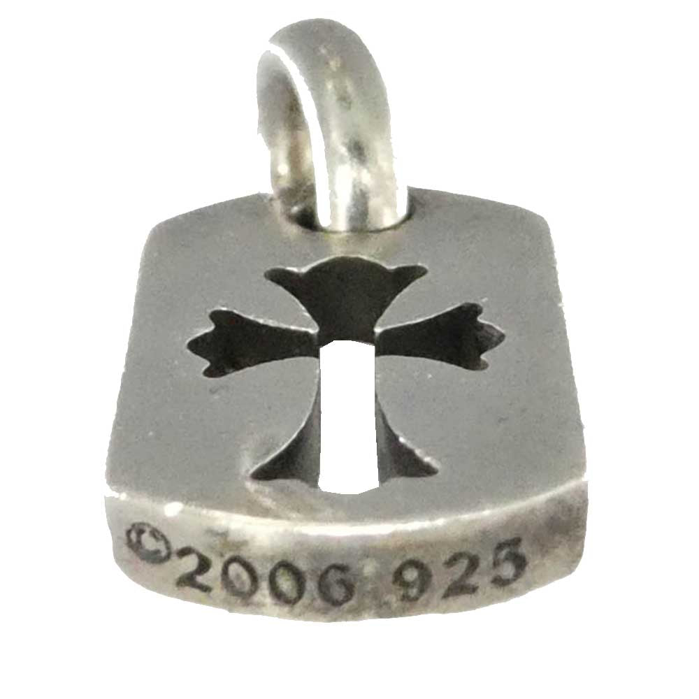 CHROME HEARTS クロムハーツ(原本無) DT TNY CO CRS タイニー カットアウト クロス ドッグタグ チャーム シルバー系【中古】