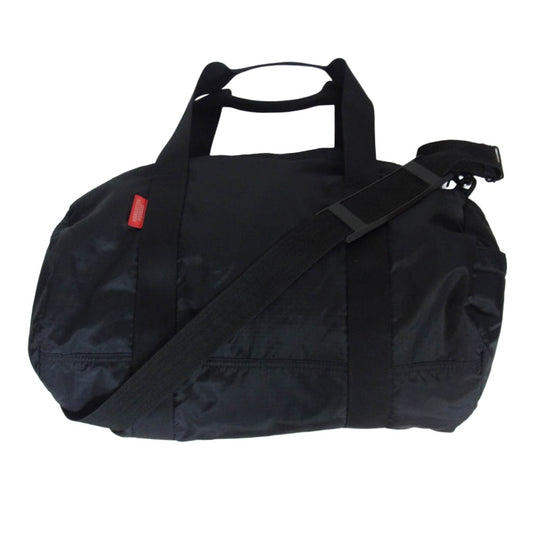 Manhattan Portage マンハッタンポーテージ 2325 ラウンド ダッフル ボストン ショルダーバッグ ブラック系【中古】