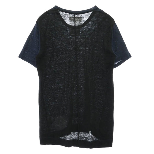 suzuki takayuki スズキタカユキ TK リネン 切替 カットソー 半袖 Tシャツ ブラック系 ネイビー系 1【中古】