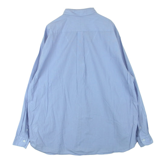 COMOLI コモリ 20AW S03-02003 コットン ポプリンシャツ SAX ストライプ 長袖 シャツ 日本製 ライトブルー系 2【中古】