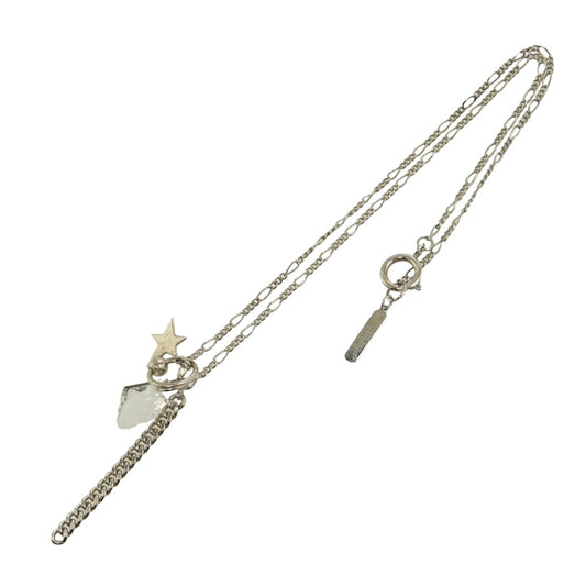 ジュスティーヌクランケ クリスタル スター チェーン ネックレス シルバー系【中古】